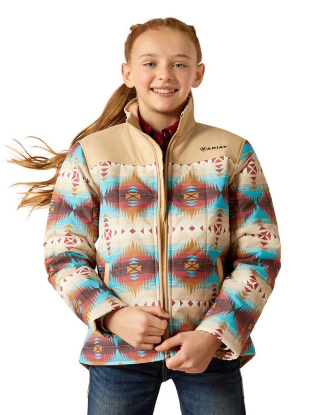 Ariat Girls Crius Jacket Serrano Southwest Print Like New
